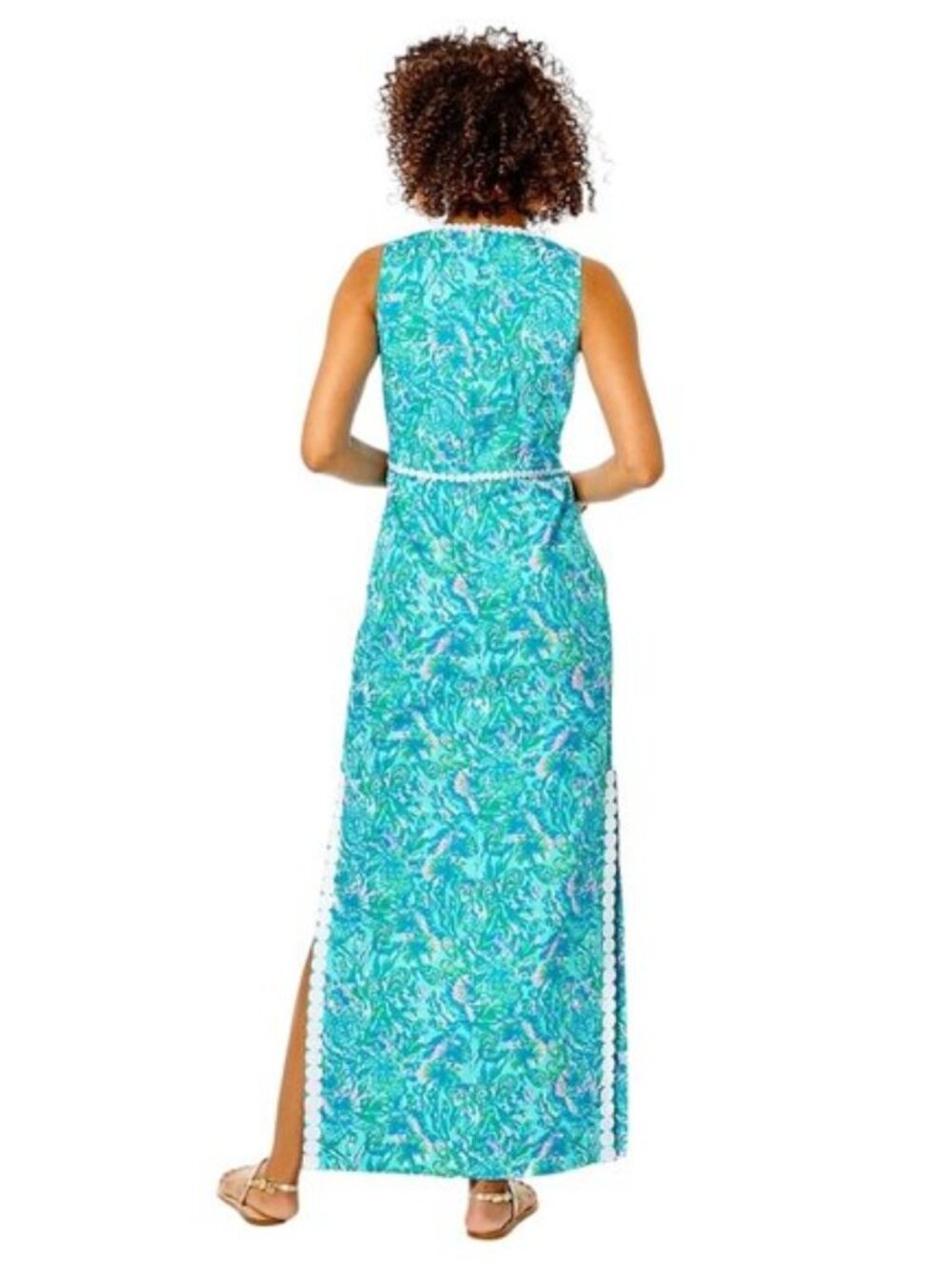 Lilly Pulitzer Ashler Stretch lace Maxi Shift Dress in Coral of the Story NWT 2 - Picture 5 of 13